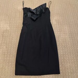 Angel Sanchez Strapless Black Dress
